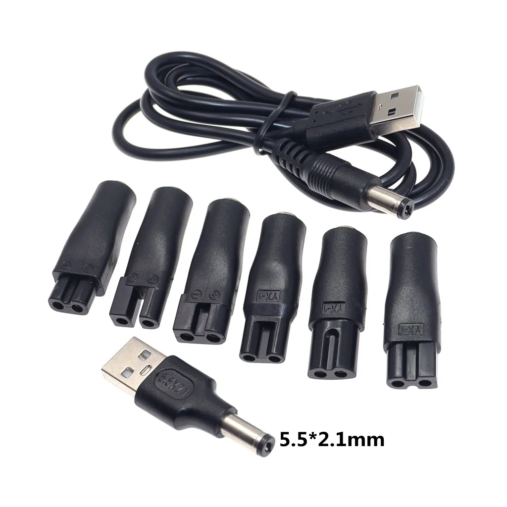 Grooming Men'S Hair - สายชาร์จสำรอง 8 ชิ้น 5V อะแดปเตอร์ USB