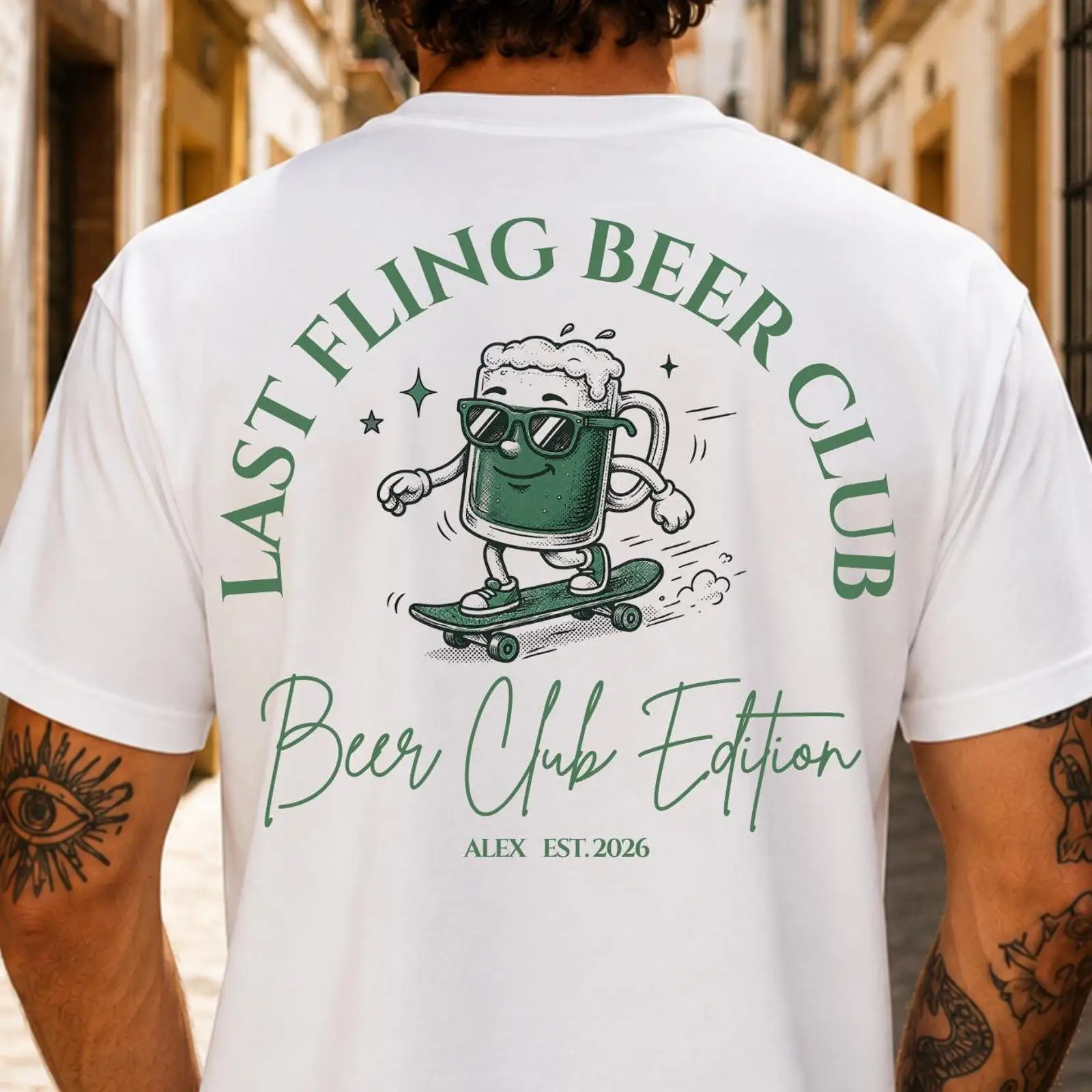 Men'S Grooming Club - เสื้อยืด Last Fling Beer Club สำหรับผู้ชาย