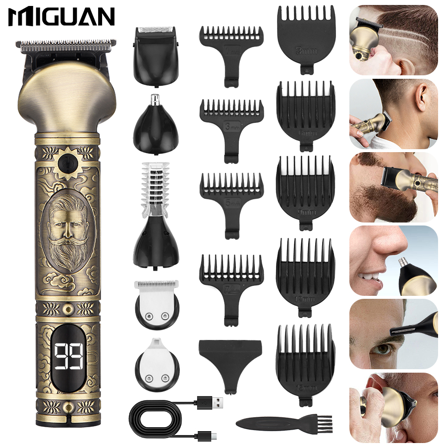 Men'S Grooming Nose Hair Trimmer - เครื่องตัดผมและชุดเครื่องเล็มหนวดเครา 6-in-1 สำหรับผู้ชาย, เครื่องเล็มผมสำหรับตัดผม, ตัดแต่งทรงผม, หนวดเครา,