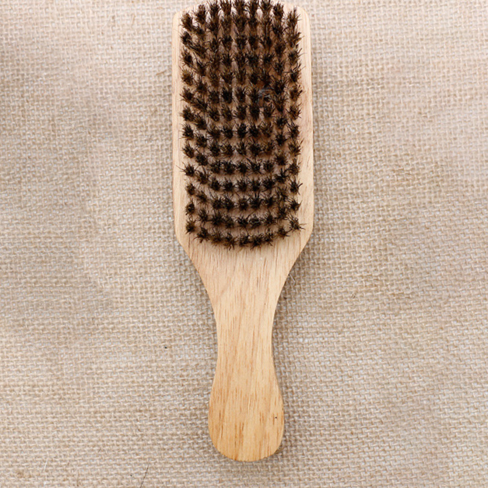 Grooming Men'S Hair - หวีจัดแต่งทรงหนวด 2 ชิ้น แปรงขนหมูสองด้าน ด้ามจับออกแบบตามหลักสรีรศาสตร์ พกพาสะดวก