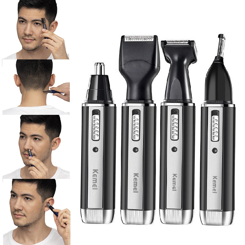 Grooming Men'S Eyebrows - เครื่องโกนหนวดไฟฟ้า Kemei แบบชาร์จได้ ออลอินวัน สำหรับผู้ชาย ชุดอุปกรณ์ตัดแต่งขน