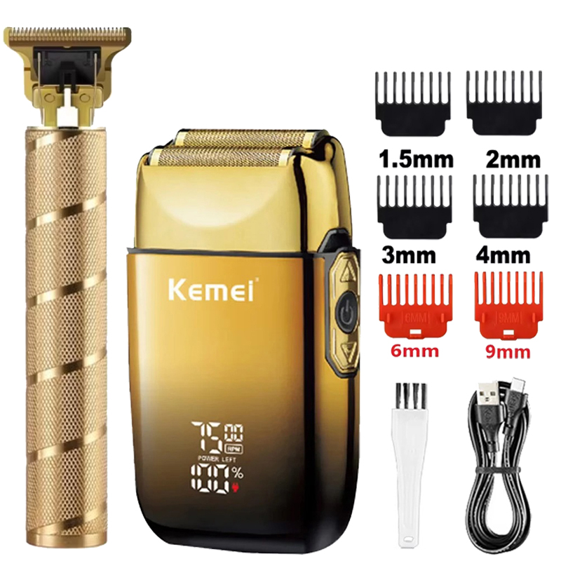 Men'S Grooming Boxes - เครื่องตัดผม Kemei KM-TX10 T9 ปัตตาเลี่ยนไฟฟ้า ใบมีดโกนแบบฟอยล์