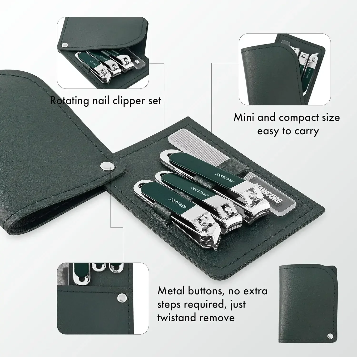 ชุดตัดเล็บสแตนเลส 4 ชิ้น สำหรั - Mens Grooming Travel Kit บทวิจารณ์และราคา