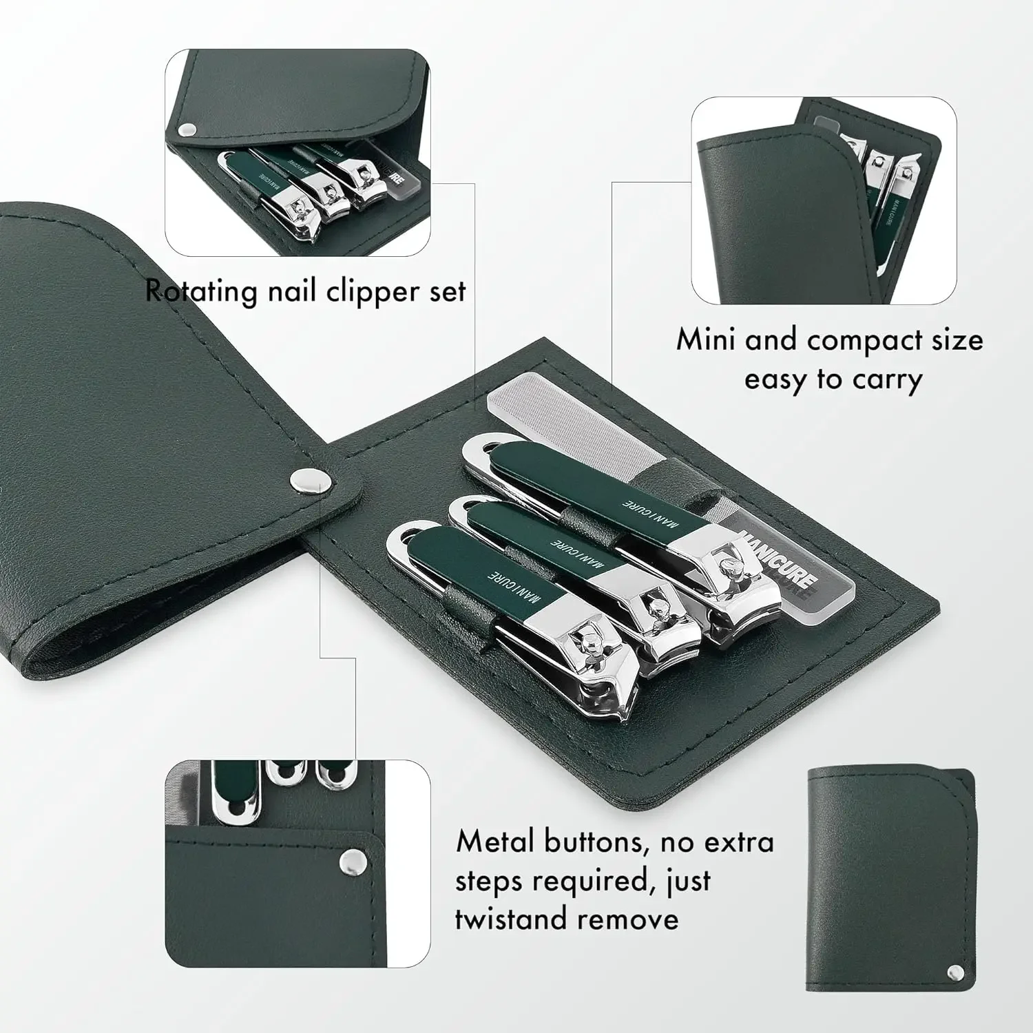ชุดตัดเล็บเหล็ก 4 ชิ้น ชุดอุปก - Mens Grooming Travel Kit บทวิจารณ์และราคา